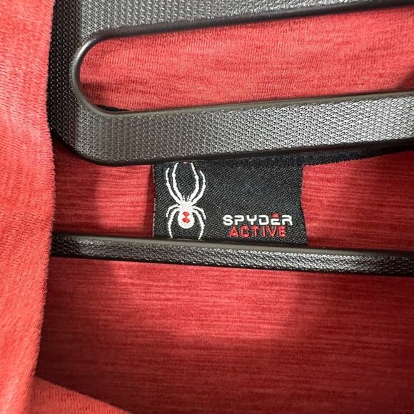 Spyder Active Quarter Zip Pullover Shirt Mens Size Small Coral - Picture 4 of 5